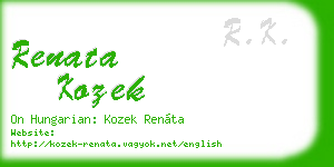 renata kozek business card